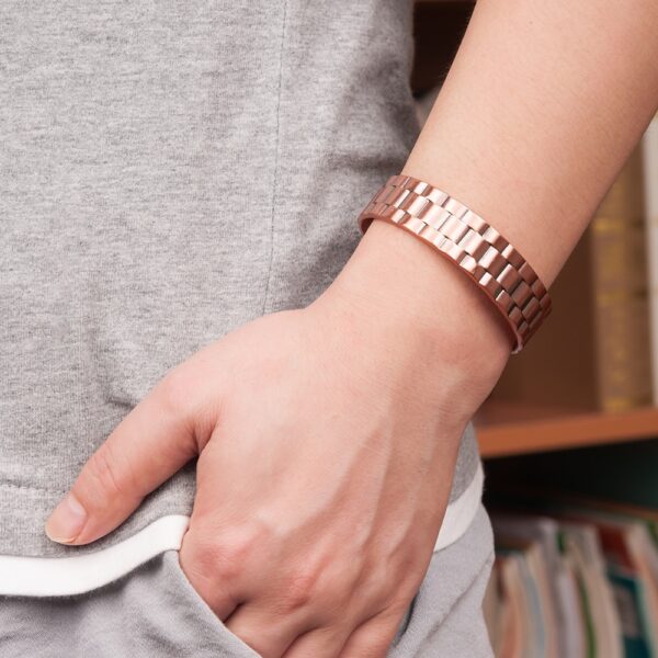 Vinterly Pure Copper Bangles for Men Women Adjustable Wide Cuff Bracelets Vintage Energy Magnetic Bracelets Bangles 3