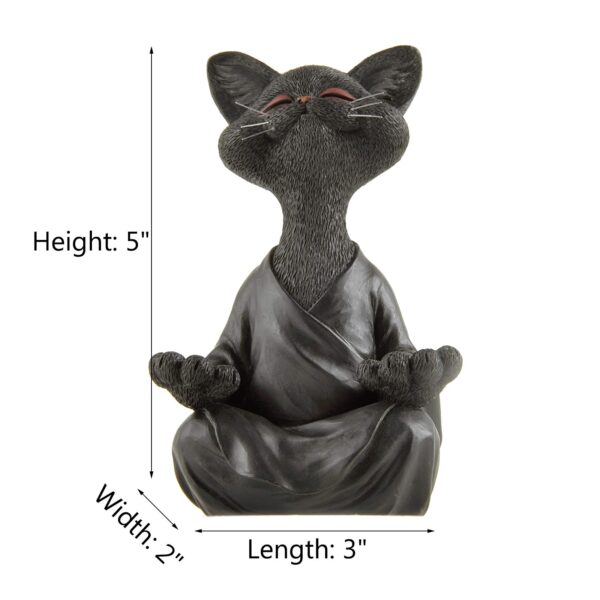 Whimsical Buddha Cat Figurine Meditation Yoga Collectible Happy Cat Decor Home Handicraft Decoration 5
