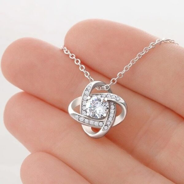 2022 Heart of Eternity Fashion Zircon Love Knot Pendant Necklace for Daughter Mom Wife Gift