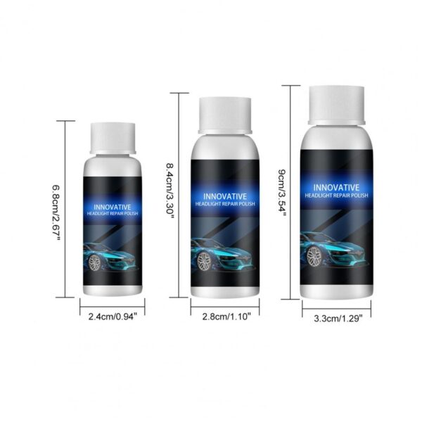 50ml Restorative Liquid Removing Cleaners Portable Car Headlight Repair Polish Liquid Cleaners Car Degreasers With Sponge 5