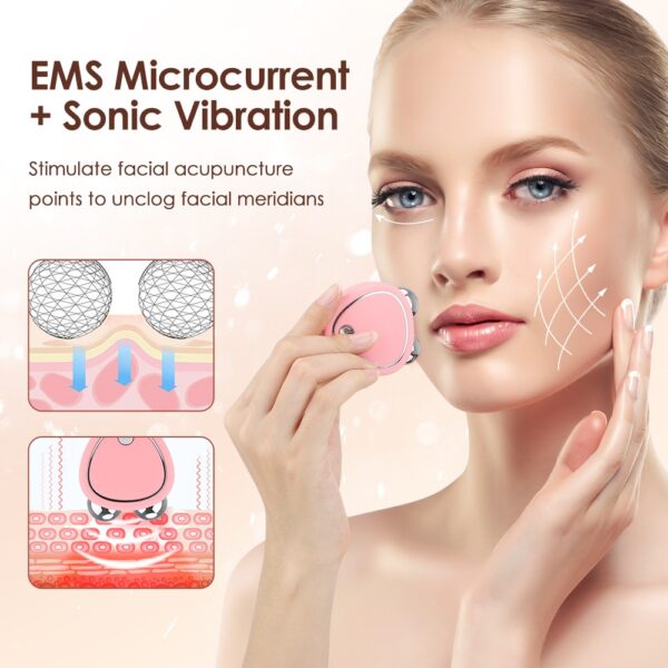 EMS Slimming Face Lift Devices Microcurrent Skin Rejuvenation Facial Massager Light Therapy Anti Aging Wrinkle Beauty