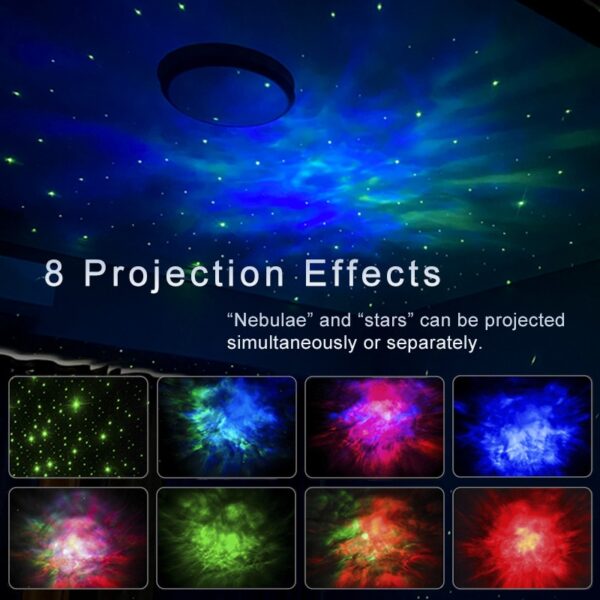 Galaxy Star Projector Starry Sky Night Light Astronaut Lamp Home Ime ụlọ ihe ndozi ime ụlọ eji achọ mma Luminaires 1