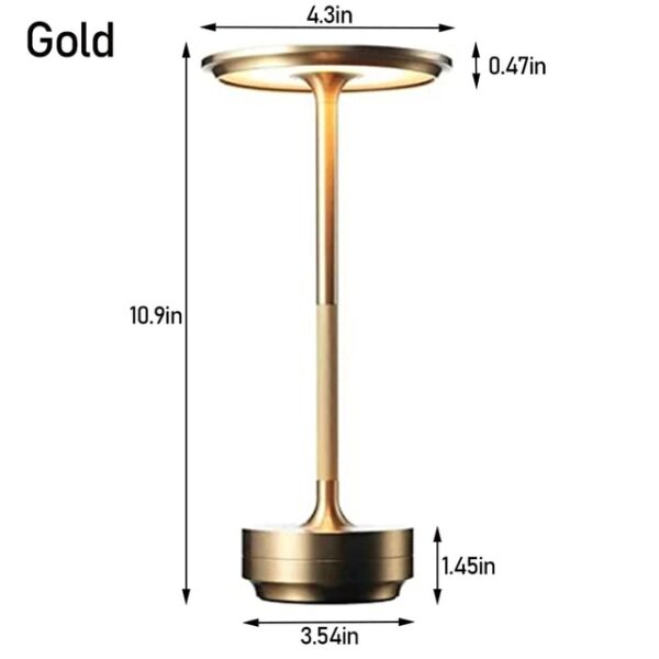 LED Table Lamp Metal Retro USB Desk Lamp Touch Dimming Night Light Portable Bedside Lamp