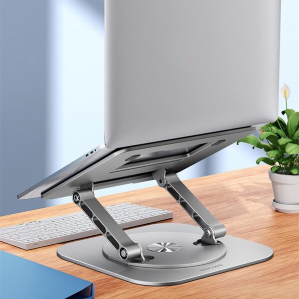 MC LS928 Laptop Stand 360 Rotatable Notebook Holder Liftable Aluminum Alloy Stand អាចប្រើជាមួយក្នុង 17 4