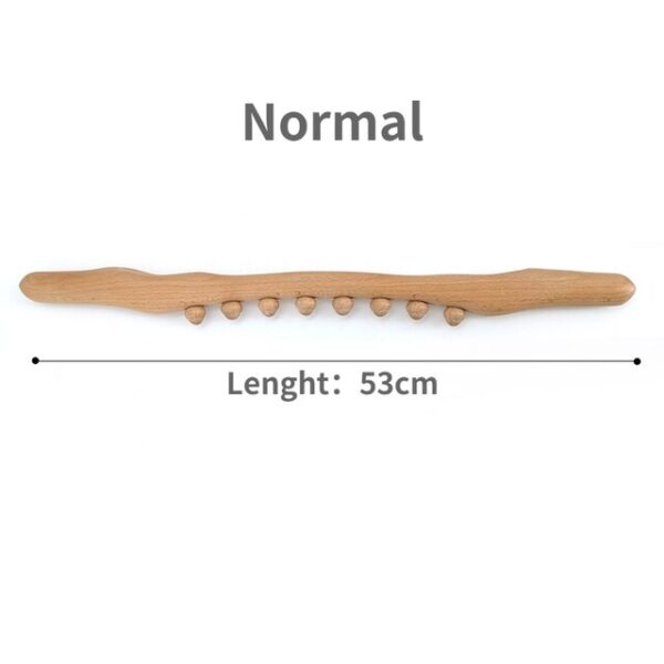 New 8 Beads Gua Sha Massage Stick Carbonized Wood Back Body Meridian Scrapping Therapy Wand