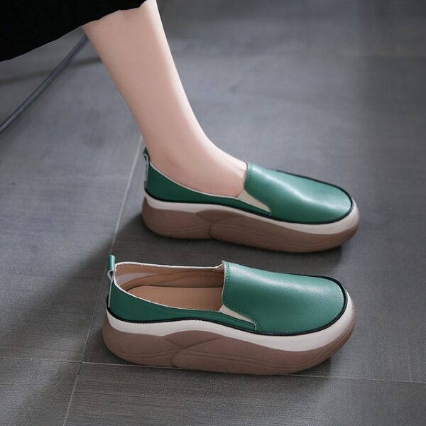 Új platform, lapos cipők Női cipők 2022 Őszi tavaszi divat Sport Pu bőr séta futócipő 2.jpg 640x640 2