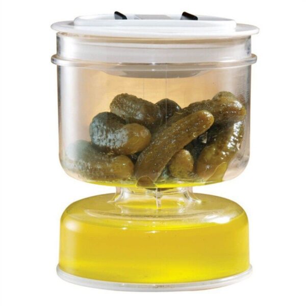 Sealed Jar for Pickle Home Wet and Dry Separation Pickle Jar with Flip Container and Strainer 2