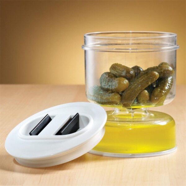 Sealed Jar for Pickle Home Wet and Dry Separation Pickle Jar with Flip Container and Strainer