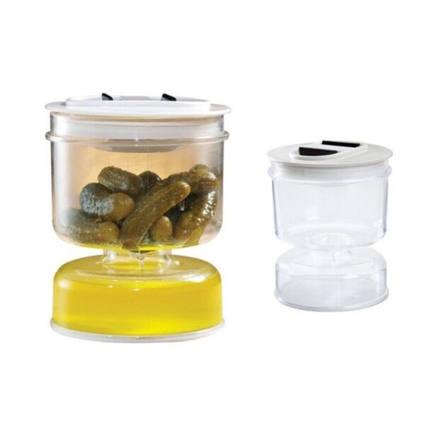 Sealed Jar for Pickle Home Wet and Dry Separation Pickle Jar with Flip Container and Strainer 7