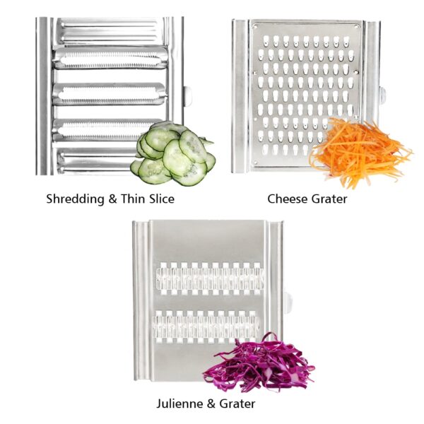 Shredder Cutter Stainless Steel Portable Manual Vegetable Slicer Easy Clean Grater with Handle Multi Purpose Home 4
