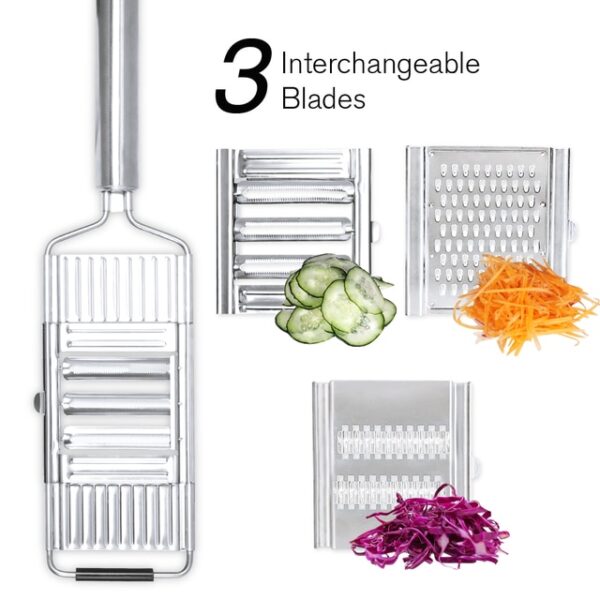 Shredder Cutter Stainless Steel Portable Manual Vegetable Slicer Easy Clean Grater with Handle Multi Purpose