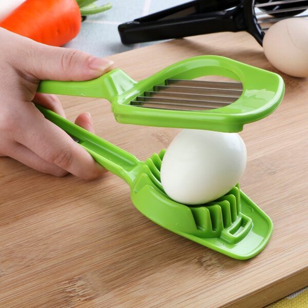Stainless Steel Handheld Mushroom Kiwi Divider Tomato Cutter Egg Split Device Multifunction Slicing Mould Egg Slicer 3