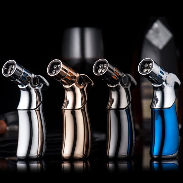 Torch Lighter Jets Turbo Grill Butane Gas Lighter Windproof Cigar Gadget for Men Smoking accessories 4