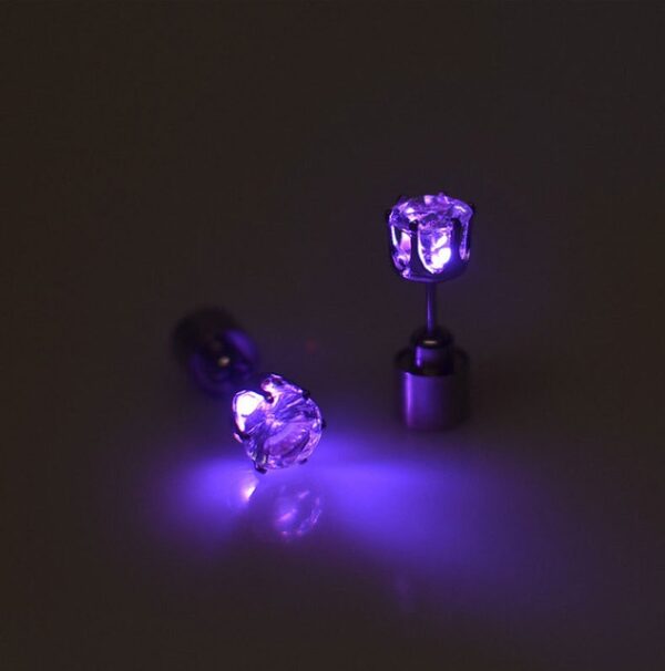 1 para Light Up LED Bling Ear Stud Rings Koreański Flash Cyrkonowe pierścionki Akcesoria do 5.jpg 640x640 5