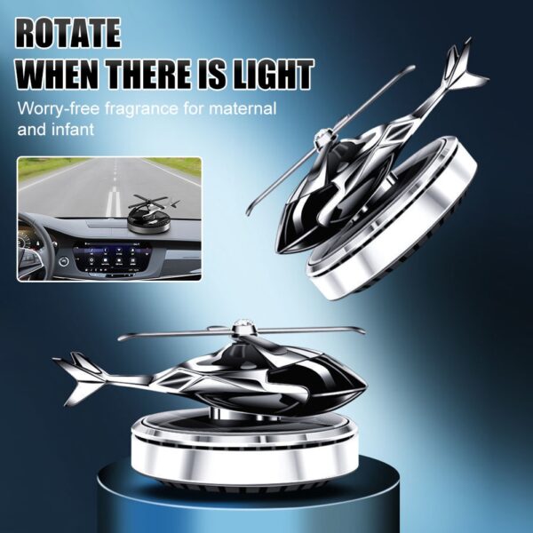 Car Air Freshener Rotating Helicopter Aeroplane Perfume Solar Power Plane Diffuser Airplane Fragrance Aircraft Dashboard Parfum 5