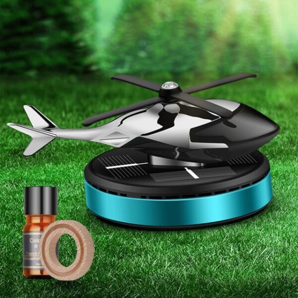 Car Air Freshener Rotating Helicopter Aeroplane Perfume Solar Power Plane Diffuser Airplane Fragrance Aircraft Dashboard