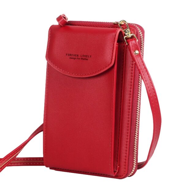 Cellphone Crossbody Bag Women PU Leather Shoulder Bag New Trendy Handbag Small Card Holder Messenger Bag 1