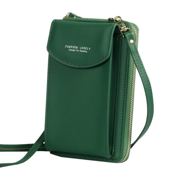 Cellphone Crossbody Bag Women PU Leather Shoulder Bag New Trendy Handbag Small Card Holder Messenger Bag 2