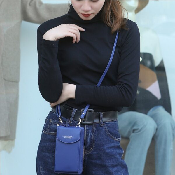 Cellphone Crossbody Bag Women PU Leather Shoulder Bag New Trendy Handbag Small Card Holder Messenger Bag 4