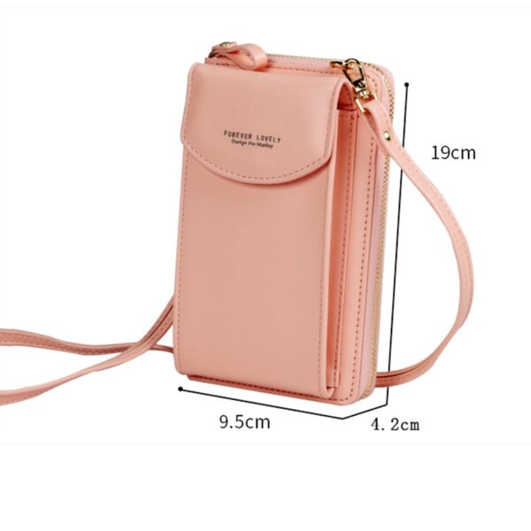 Cellphone Crossbody Bag Women PU Çerta Milê Çermî Çenteya Destê Nû ya Trendy Karta Piçûk Çentê Messenger 5