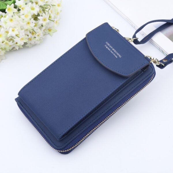 Cellphone Crossbody Bag Women PU Çerta Milê Çermî Çenteya Destan a Nû ya Trendy Keçika Messenger Xwediyê Qerta Piçûk