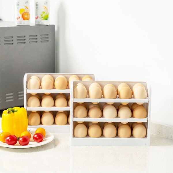 Creative Flip Egg Box Household Refrigerator Egg Storage Box Household Kitchen Egg Rack Egg Tray New