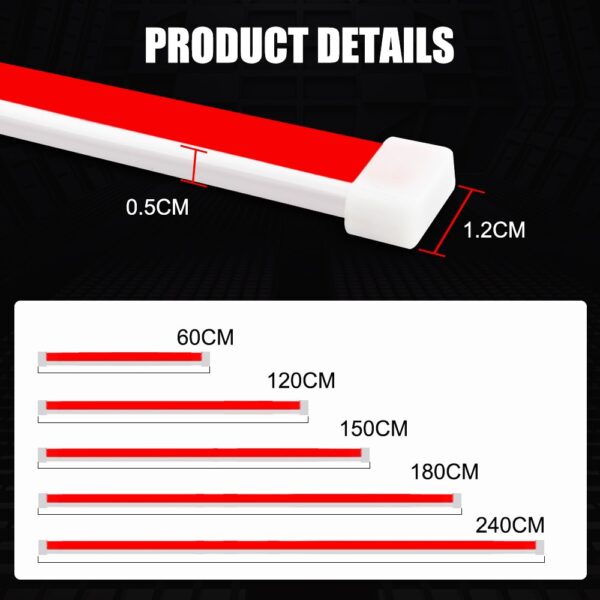 DIY Car Hood Light Strip Daytime Running Strip Scan Lighting IP68 Flexible Decorative Ambient Neon Lamp 3