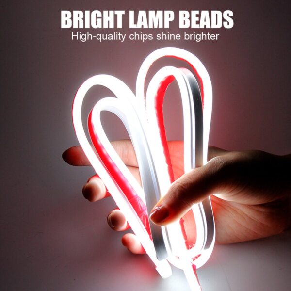 DIY Car Hood Light Strip Daytime Running Strip Scan Lighting IP68 Flexible Decorative Ambient Neon Lamp