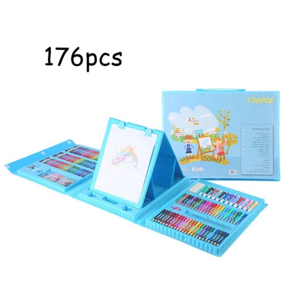 Educational Toys 42 208PCS Children Art Painting Set Watercolor Pencil Crayon Water Pen Drawing Board Doodle 5.jpg 640x640 5