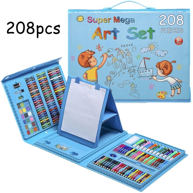 Deluxe 6-in-1 Art Creativity Set the Best Present for Kids, Deluxe 6-in-1  Art Creativity Settm for Boys & Girls, Oil Pastels, Colored Pencils