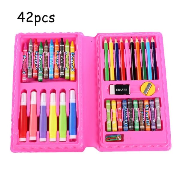 Educational Toys 42 208PCS Children Art Painting Set Watercolor Pencil Crayon Water Pen Drawing Board