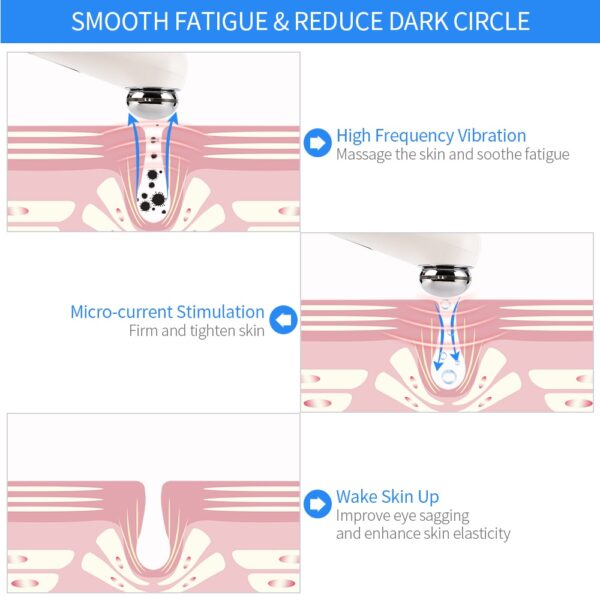 Electric Intelligent Vibration Eye Massager High frequency Anti Wrinkle Dark Circle Eye Bags Removal Lips Cheek 3