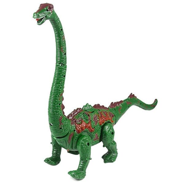 Dinosauro giocattolo elettrico che cammina depone uova Simulazione di proiezione a collo lungo Modello animale Divertente interessante Elettrico