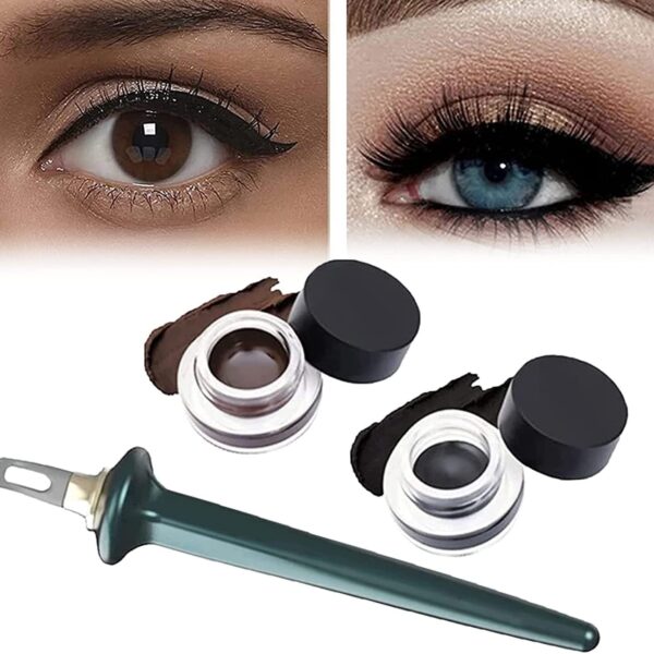Eyeliner Applicator Brush Easy No Skip Eyeliner Gel Silicone Eyeliner Tools for Shaky Hands Beginer Gel 3