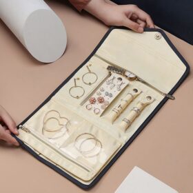Foldable Velvet Travel Accessory Pouch - image 2