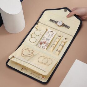 Foldable Velvet Travel Accessory Pouch - image 5