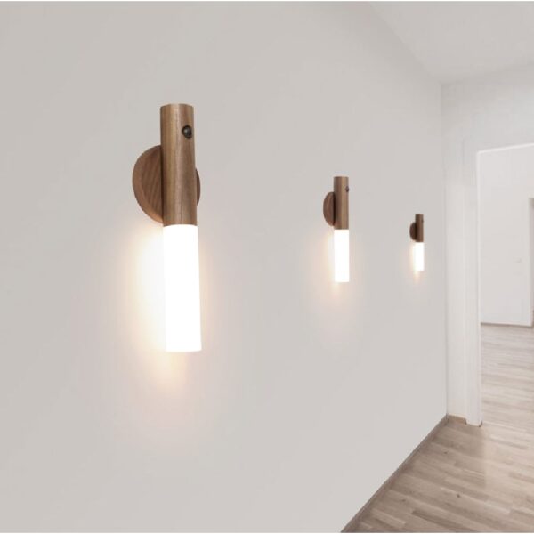 Luz de noche LED Lámpara de pared Luz de gabinete de cocina Luz de armario Lámpara de movimiento de mesa de dormitorio de hogar inalámbrico