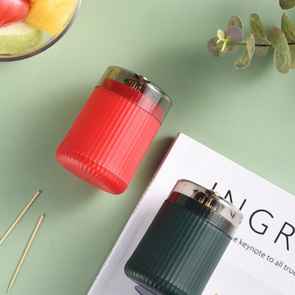 Modern Simple Pop up Toothpick Box Creative Press Type Automatic Pop up Toothpick Can Household Convenient 2