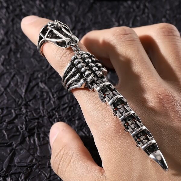 Movable Scorpion Ring Punk Jewelry Fingertip Toy Stress Relief Vintage Gothic Scroll Armor Knuckle Metal Rock 2