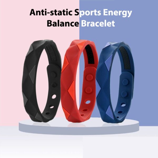 Pulsera antiestática de silicona Pulsera deportiva Equilibrio energético Pareja Pulsera Ion negativo Baloncesto Hombres y mujeres 1