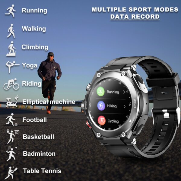 T92 Smart Watch with Earbuds Bluetooth Headset Smartwatch with Speaker Tracker Music Heart Rate Monitor Sports 4