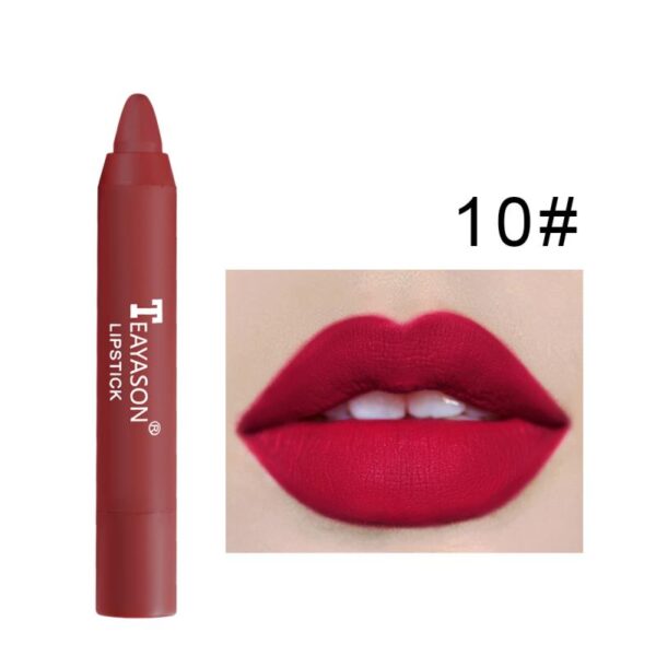 TEAYASON 12 Koulè Velours Mat Lipsticks Waterproof Long Durable Sexy Makeup Lip Stick Tint Pen Non 9