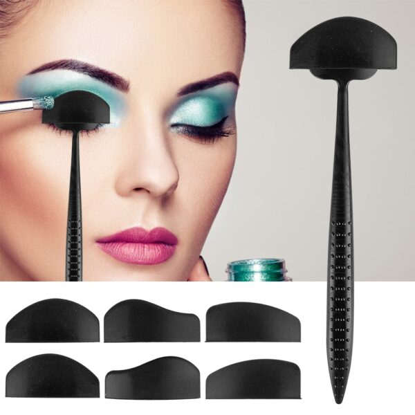 6 in 1 Silicone Glamup Easy Crease Line Kit With Eyeshadow Brush Make up Crease Line