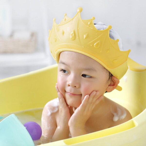 Anti slip Compact Infant Bathing Crown Hair Washing Cap BPA free Bathroom Must have 2