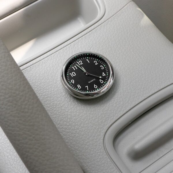 Car Clock Luminous Mini Automobiles Internal Stick On Digital Watch Mechanics Quartz Clocks Auto Ornament Car 10