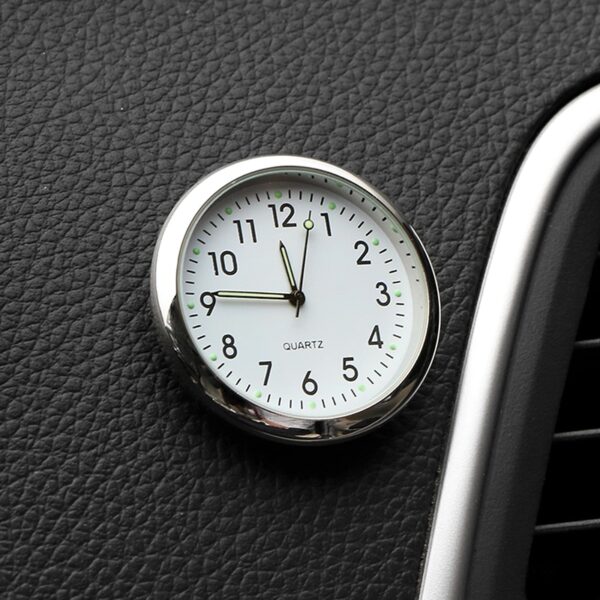 Car Clock Luminous Mini Automobiles Internal Stick On Digital Watch Mechanics Quartz Clocks Auto Ornament Car 6