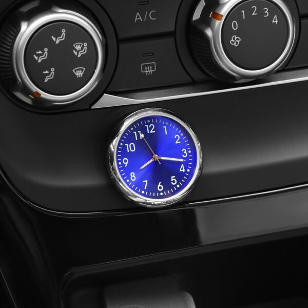 Car Clock Luminous Mini Automobiles Internal Stick On Digital Watch Mechanics Quartz Clocks Auto Ornament Car 8
