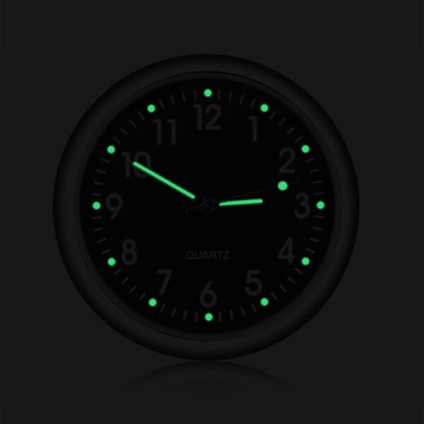 Car Clock Luminous Mini Automobiles Internal Stick On Digital Watch Mechanics Quartz Clocks Auto Ornament Car 9