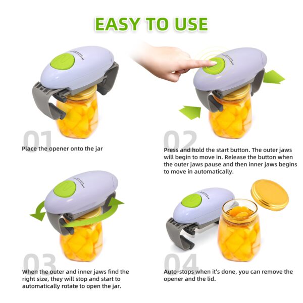 Home Automatic Electric Can Jar Opener Glass Bottle Opener Kitchen Restaurant Accessories Gadgets Tools 3