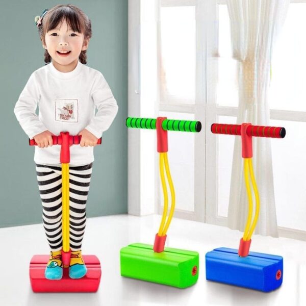 Kids Sports Games Toys Foam Pogo Stick Jumper Indoor Outdoor Fun Fitness Equipment Improve Bounce Sensory